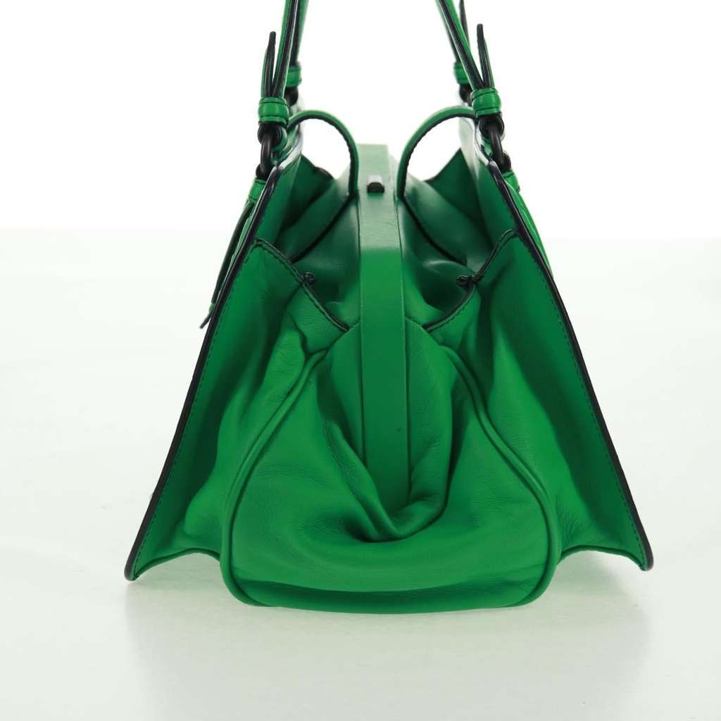 Bottega Veneta Intrecciato Handbag Green Leather Good condition - Inside View