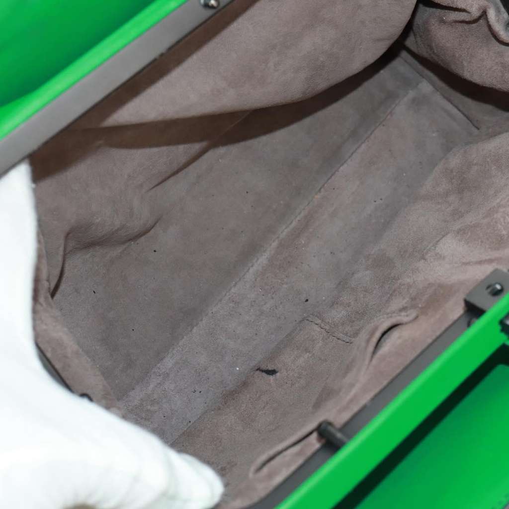 Bottega Veneta Intrecciato Handbag Green Leather Good condition - Box View