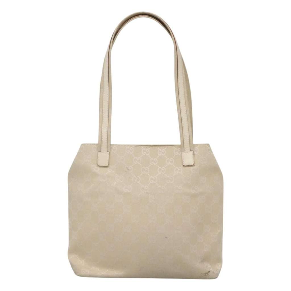 Gucci Double Pocket Tote Beige Canvas Good condition - Back View