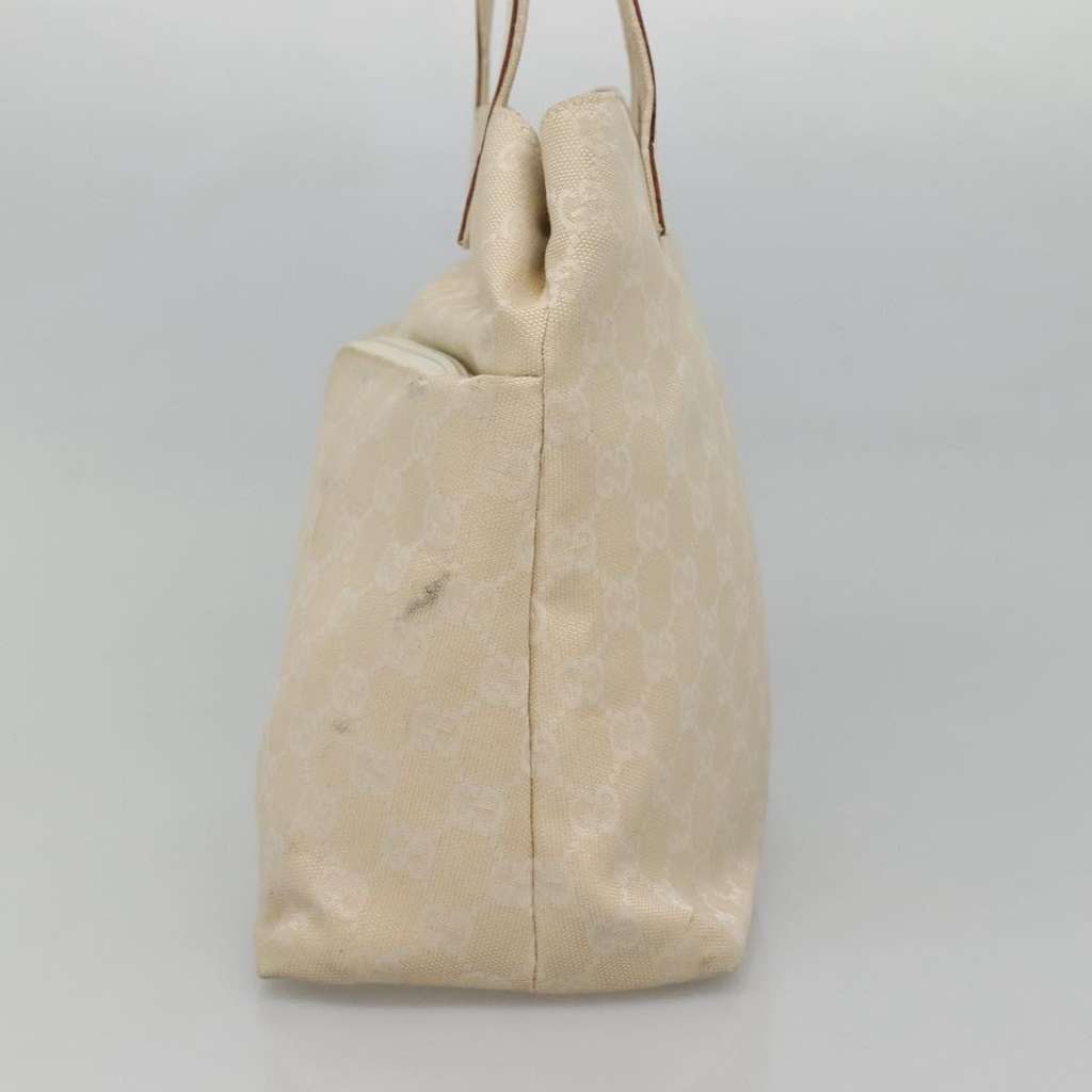 Gucci Double Pocket Tote Beige Canvas Good condition - Model View