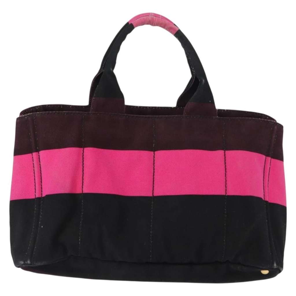 Prada Canapa Tote Pink Canvas Good condition - Back View