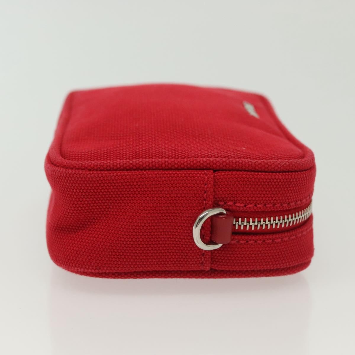 Prada Zip Around Toiletry Bag Red Canvas Very good condition - Inside View