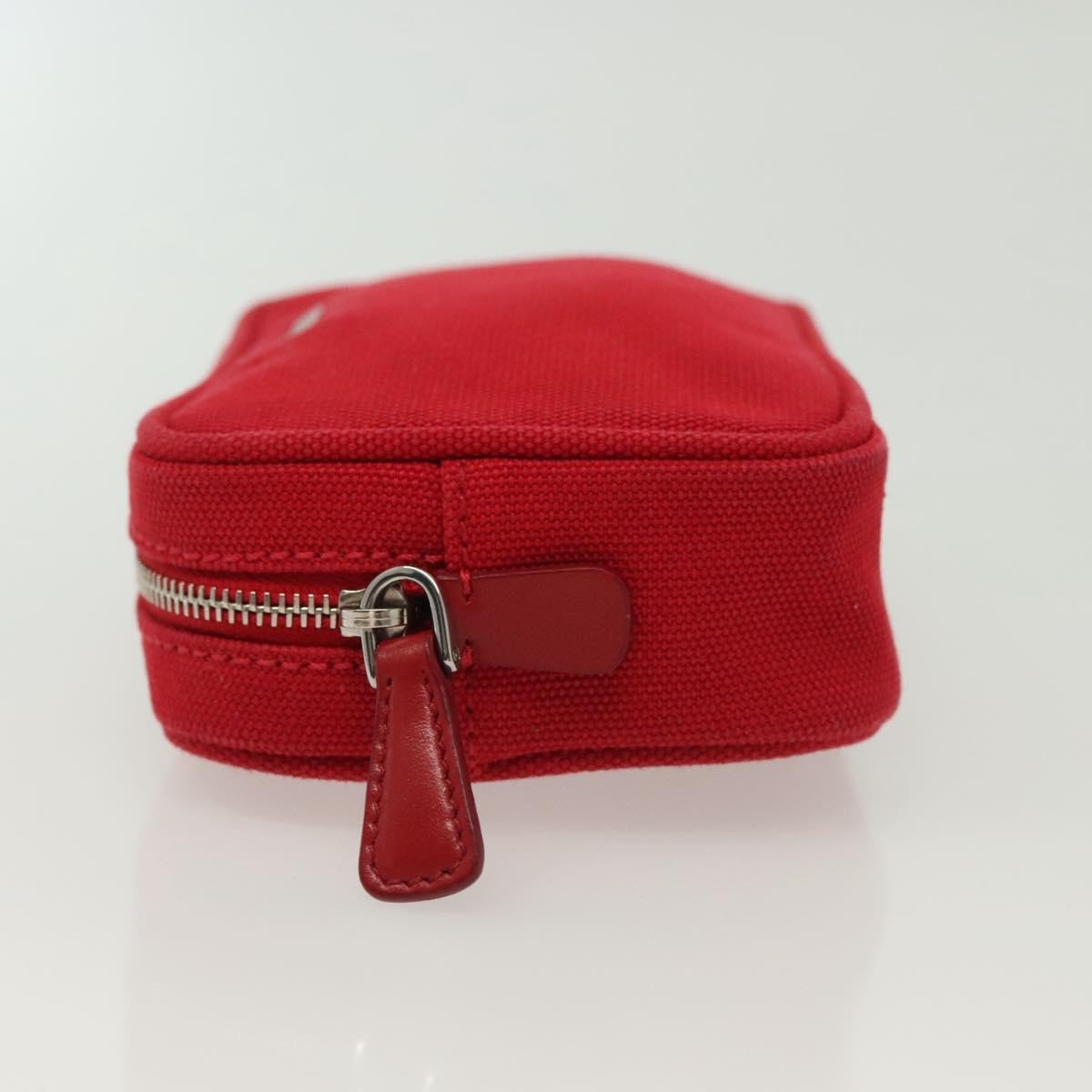 Prada Zip Around Toiletry Bag Red Canvas Very good condition - Model View