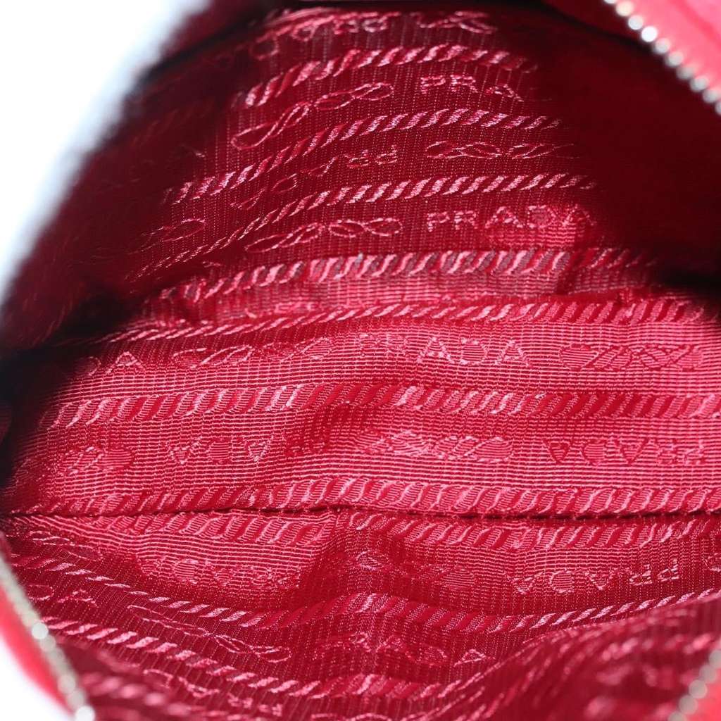 Prada Zip Around Toiletry Bag Red Canvas Very good condition - Box View