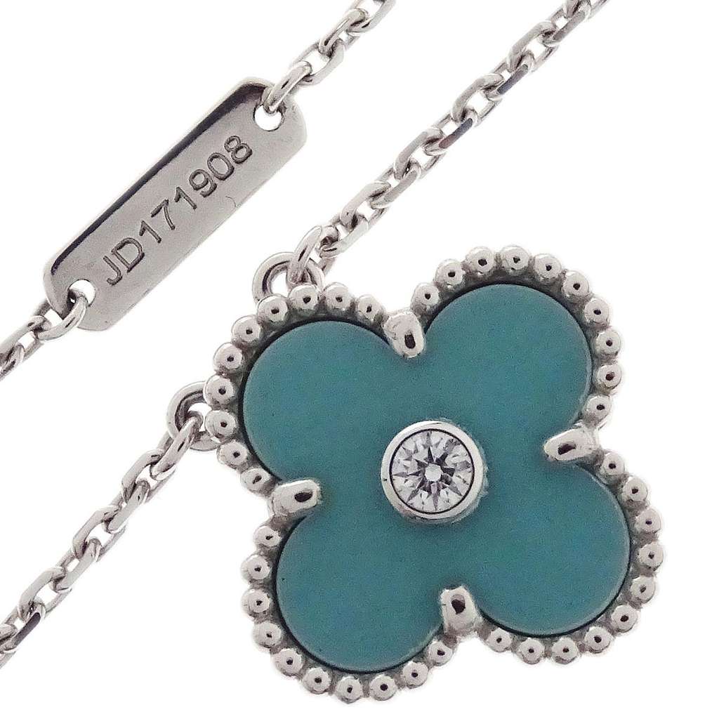 Van Cleef & Arpels Vintage Alhambra Pendant Necklace Silver Good condition - Inside View