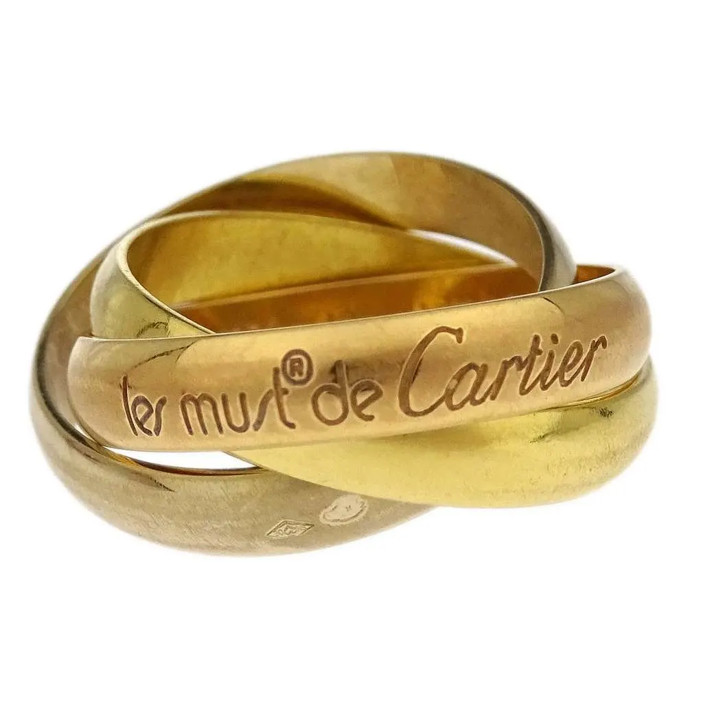 Cartier Trinity Ring Gold Good - Front View