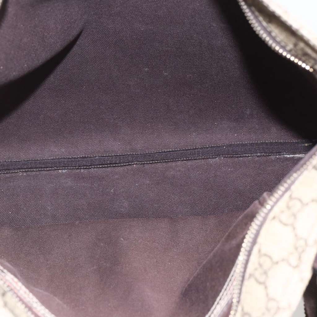 Gucci Zip Top Messenger Bag Beige Canvas Good condition - Box View