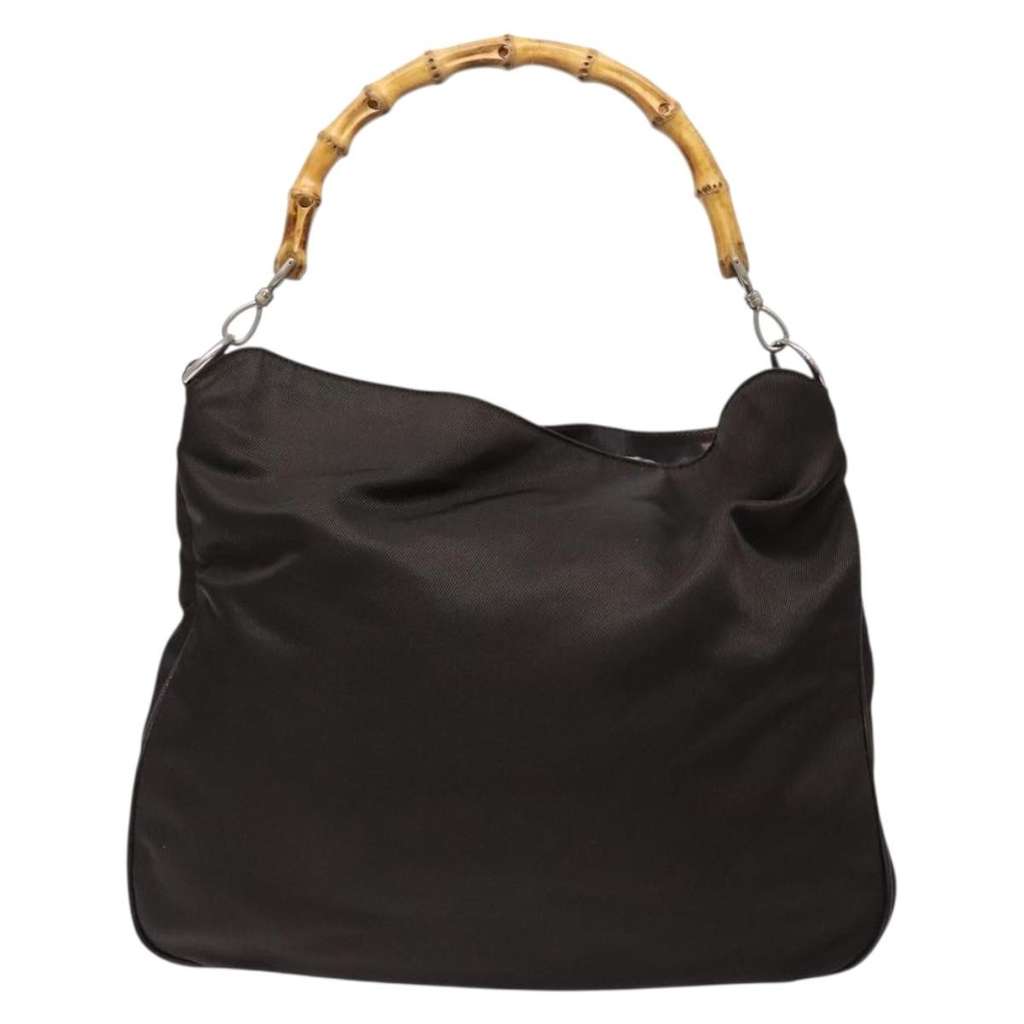 Gucci Vintage Bamboo Shoulder Bag Brown Good condition - Back View