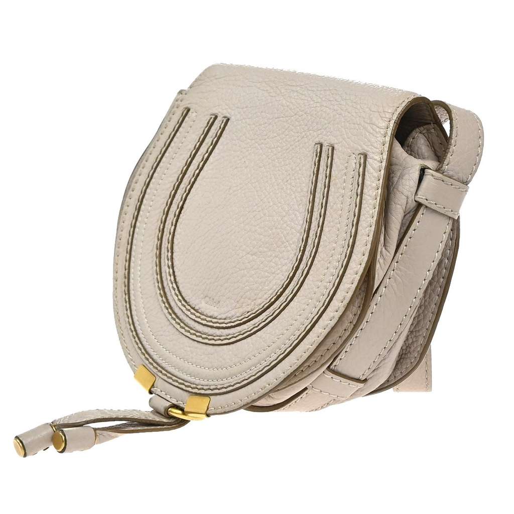 Chloe Marcie Crossbody Bag Beige Leather Good condition - Inside View