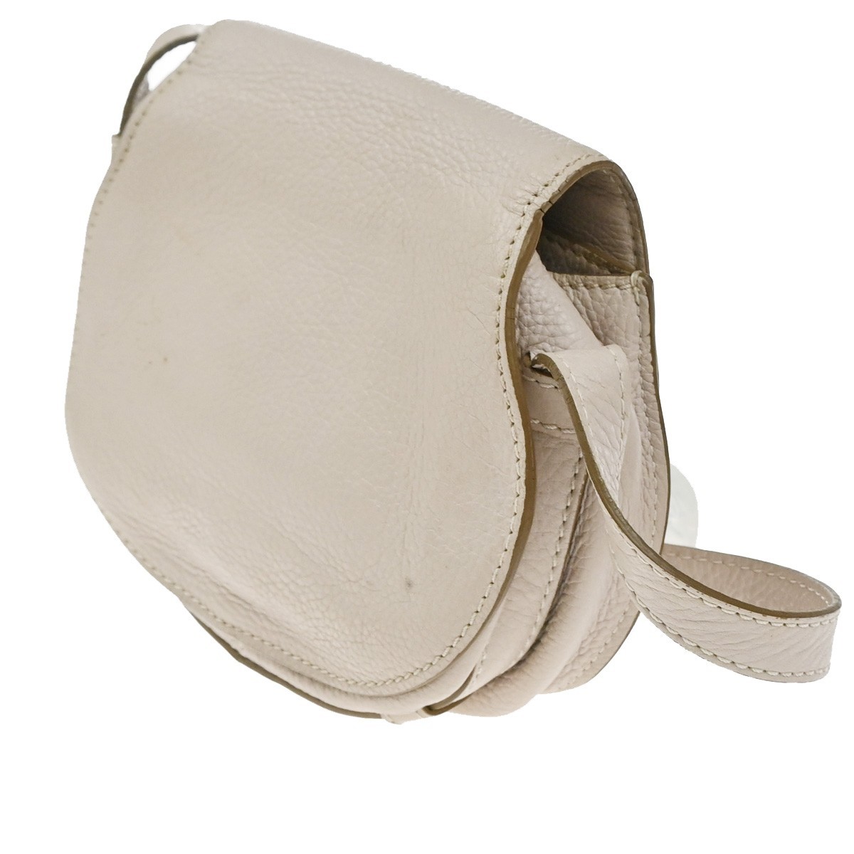 Chloe Marcie Crossbody Bag Beige Leather Good condition - Model View