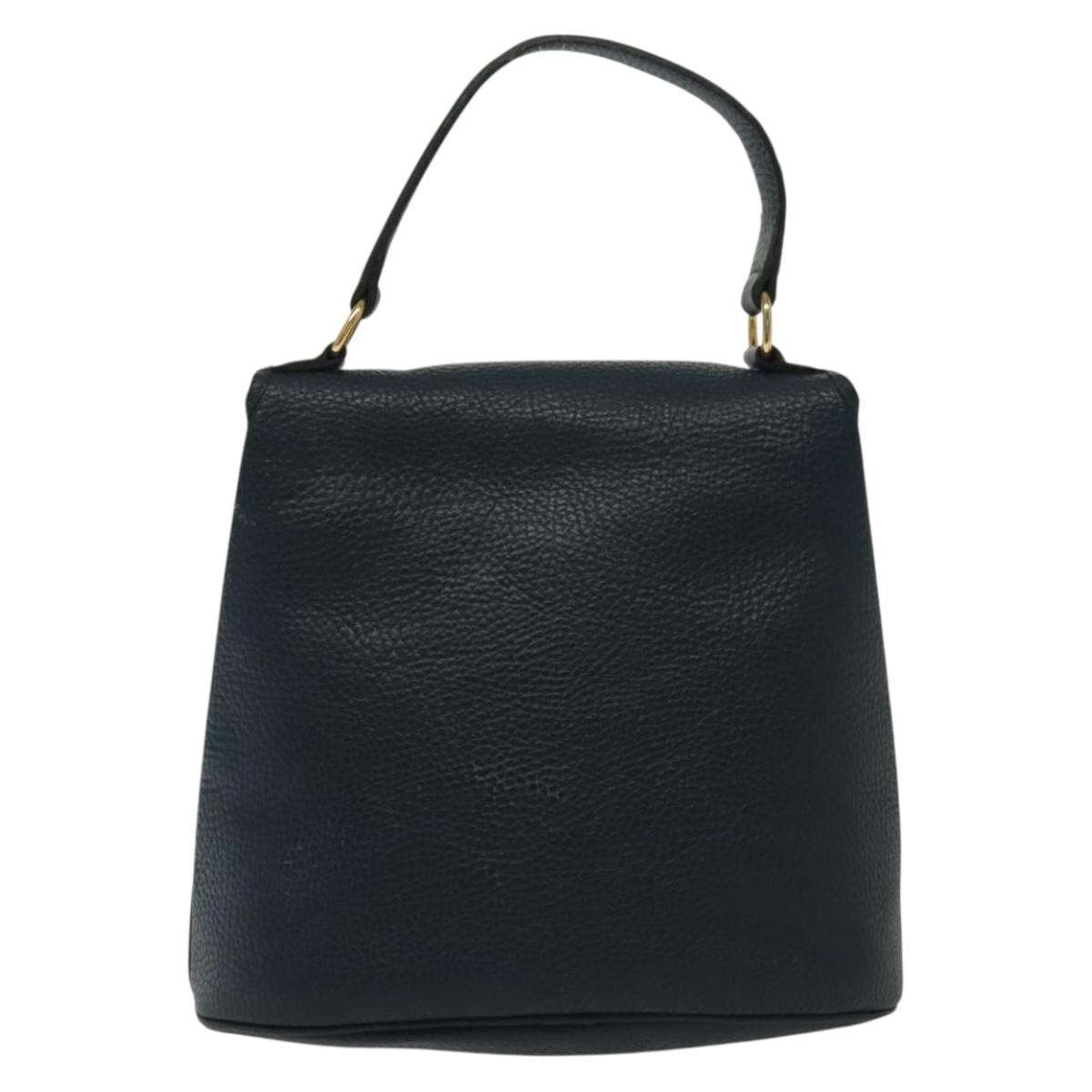 Christian Dior Vintage Handbag Navy Leather Good condition - Back View