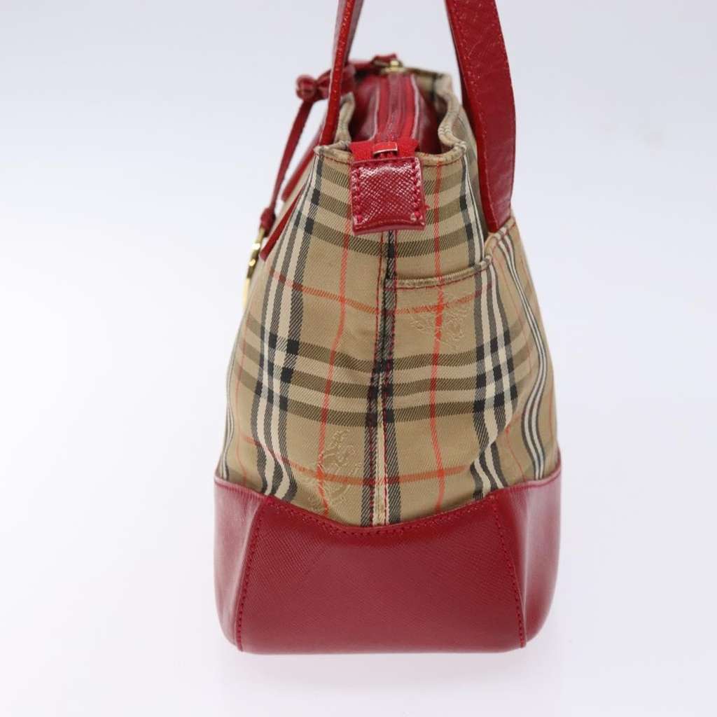 Burberry Nova Check Handbag Beige Canvas Good condition - Model View