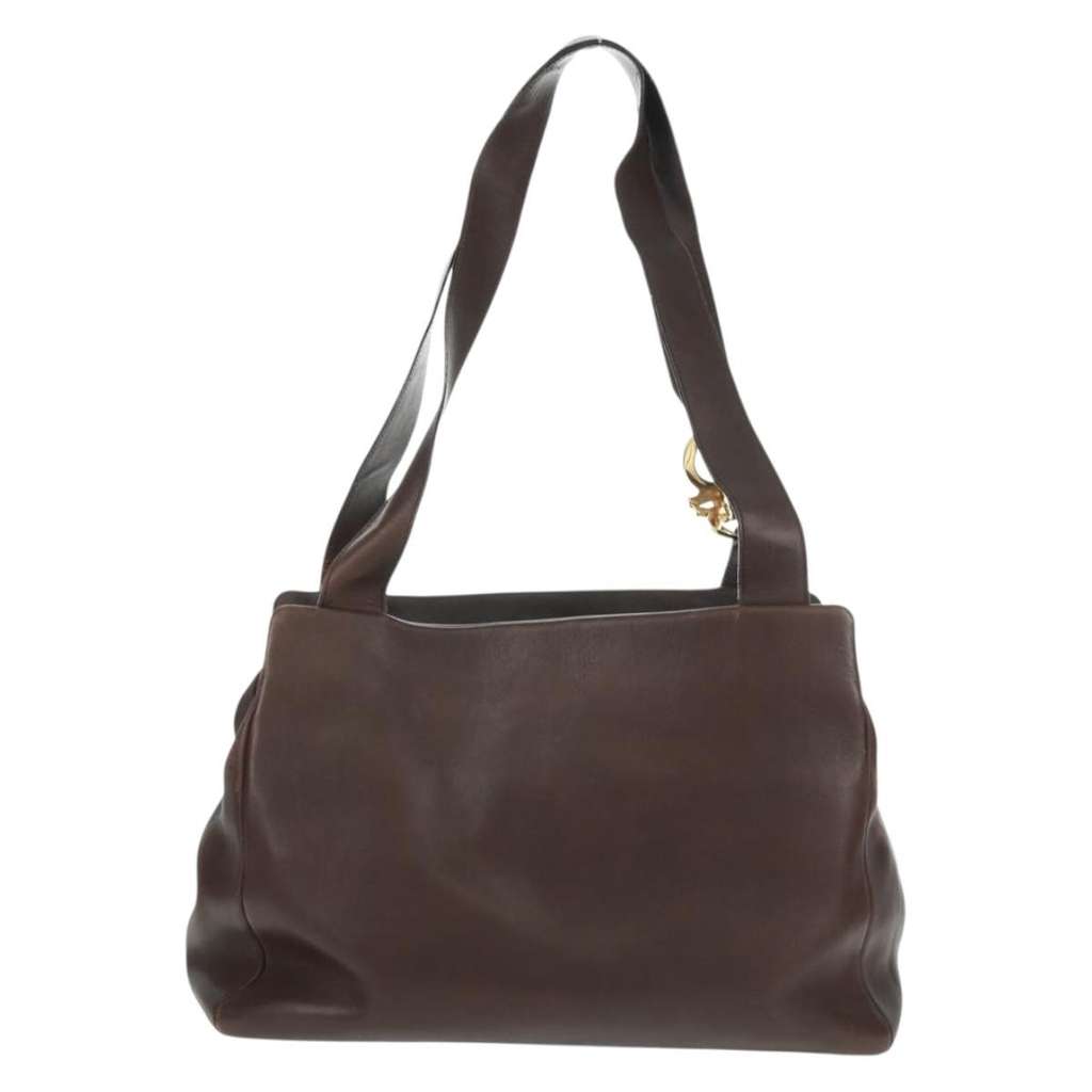 Salvatore Ferragamo Vintage Tote bag Brown Leather Good condition - Back View