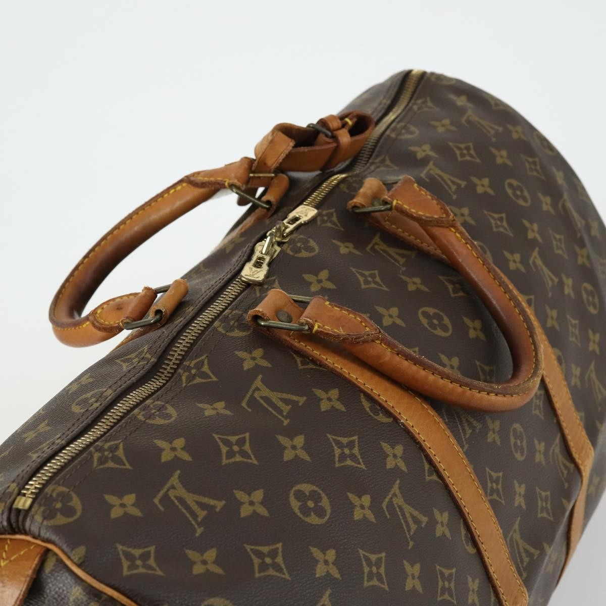 Louis Vuitton Keepall Bag Brown Canvas Fair condition - Box View