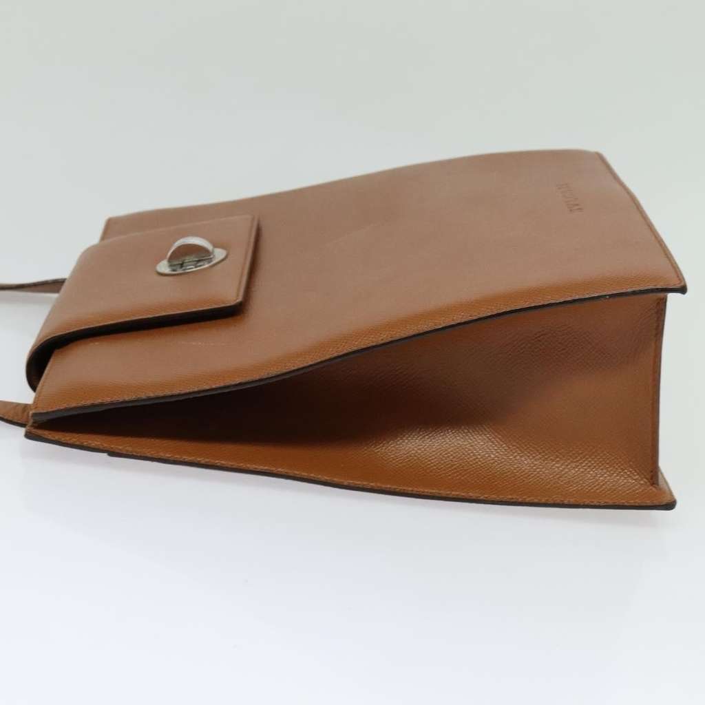 Bvlgari Turnlock Flap Convertible Top Handle Brown Leather Good condition - Inside View