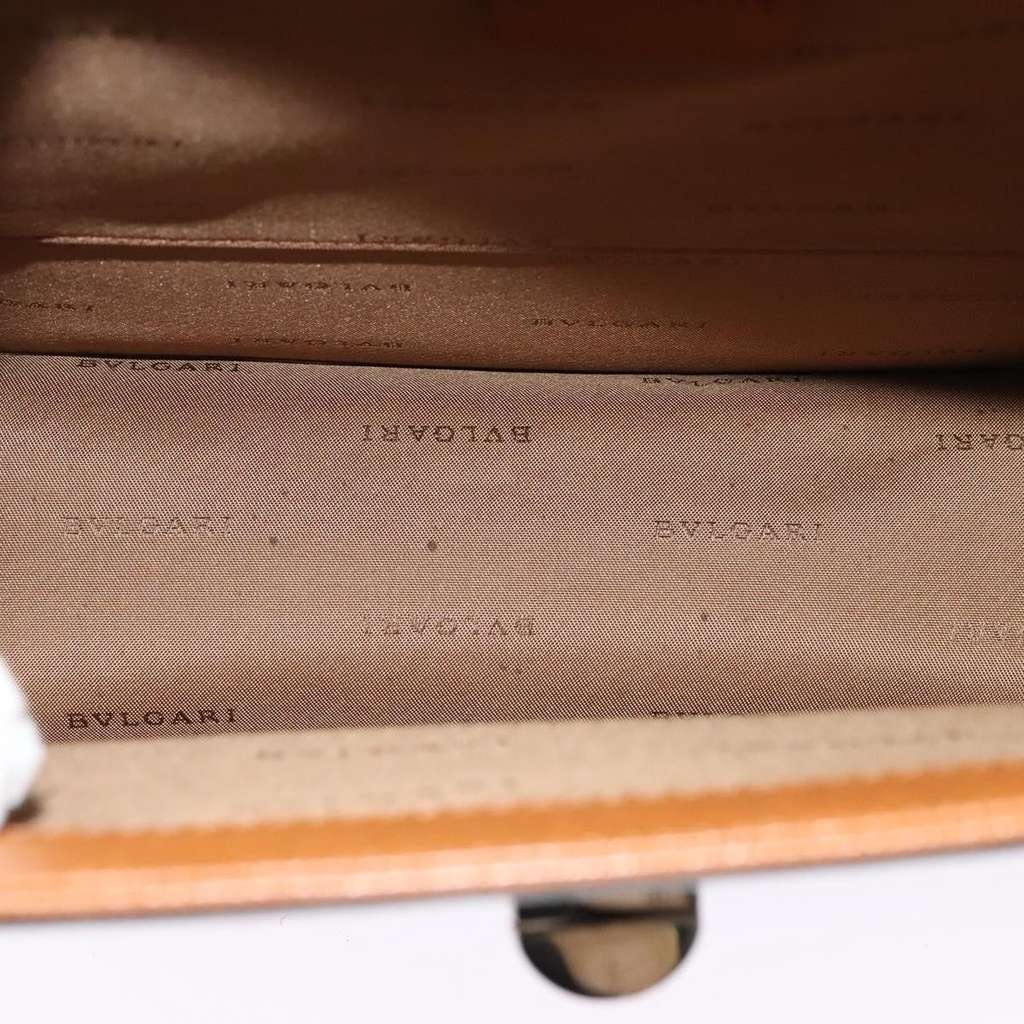Bvlgari Turnlock Flap Convertible Top Handle Brown Leather Good condition - Box View