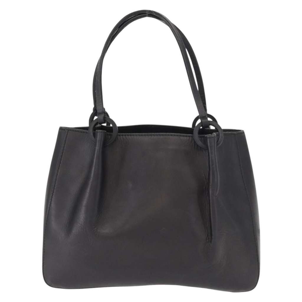 Gucci Vintage tote Black Leather Fair condition - Back View