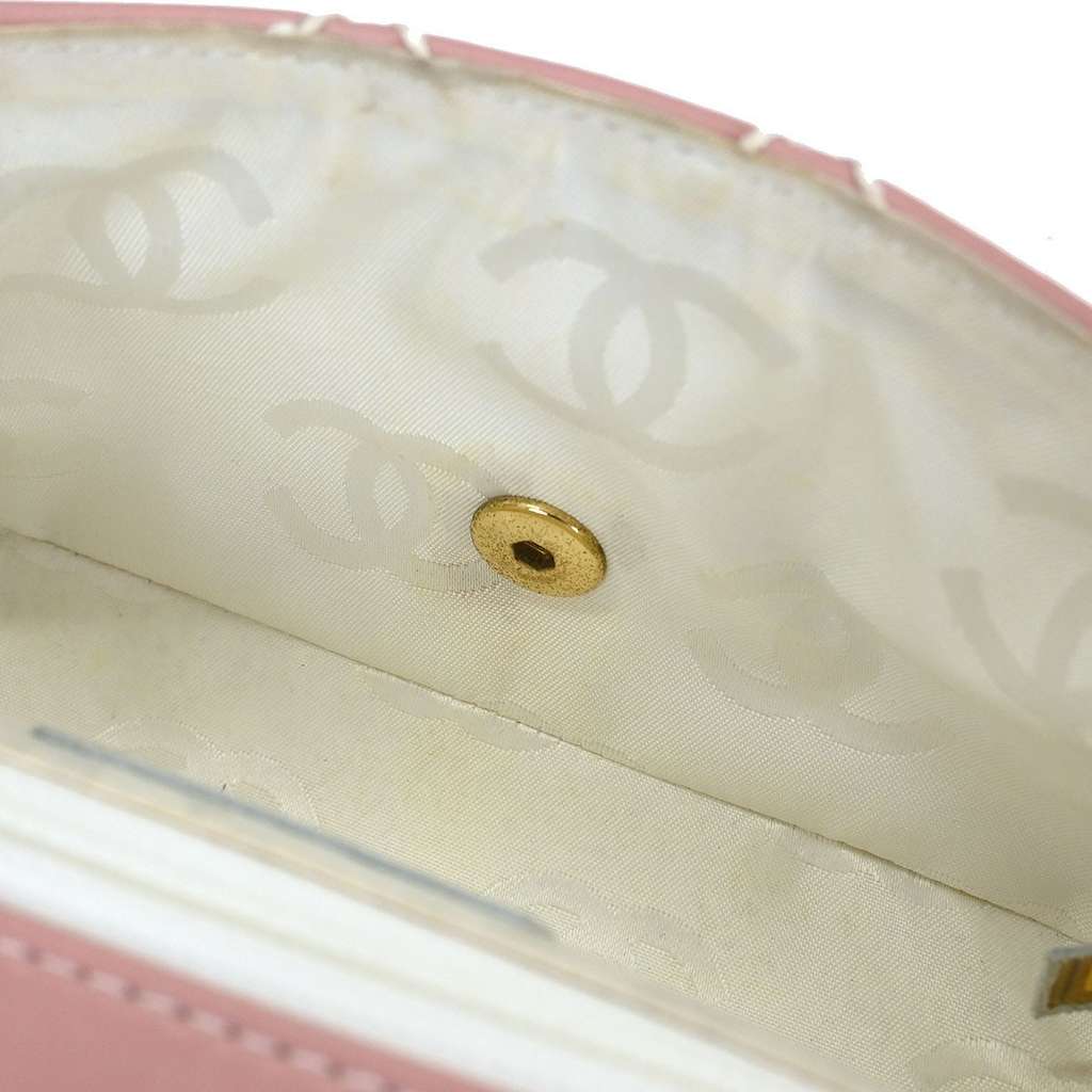 Chanel Wild Stitch Handbag Pink Leather Good condition - Inside View