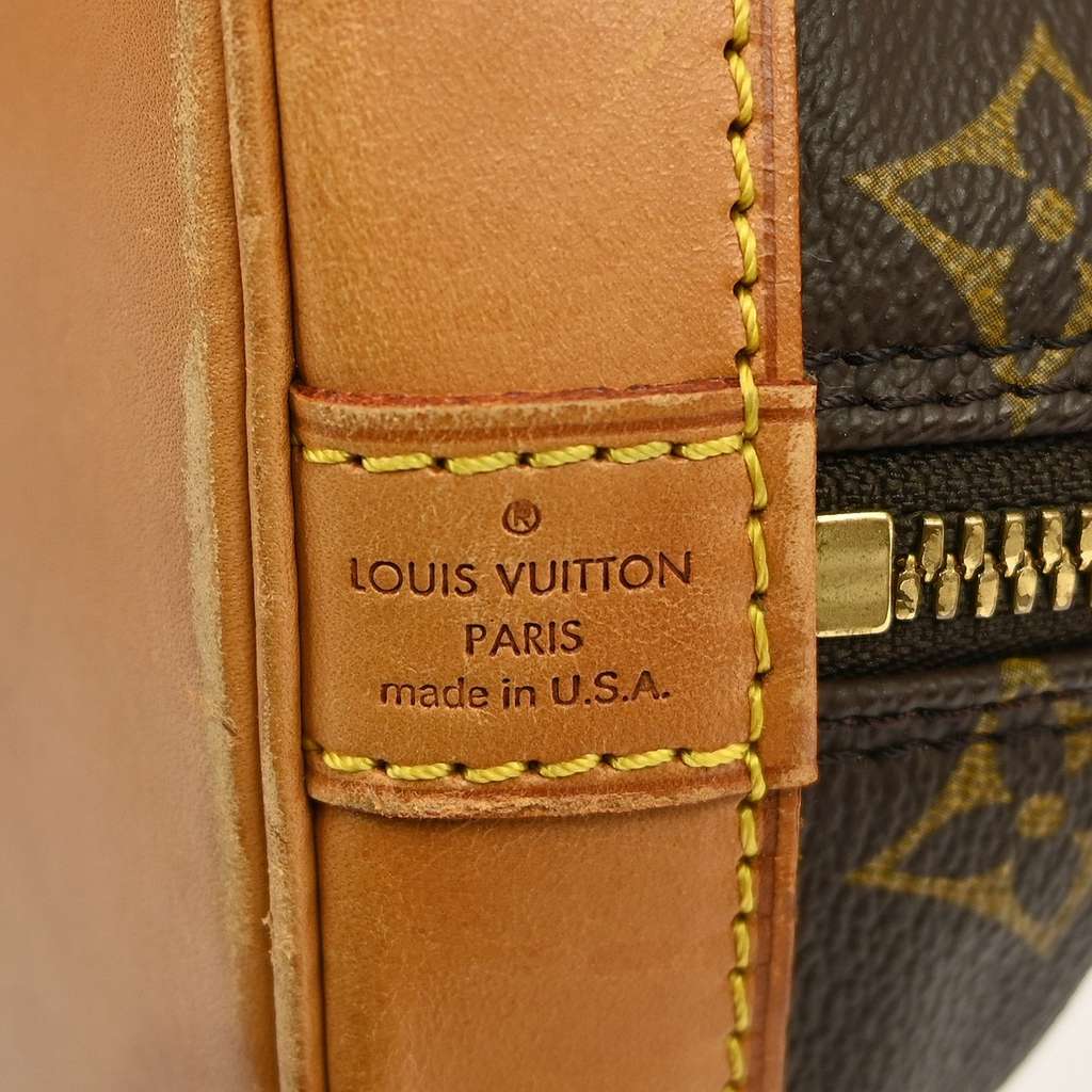 Louis Vuitton Alma Handbag Brown Canvas Fair condition - Box View