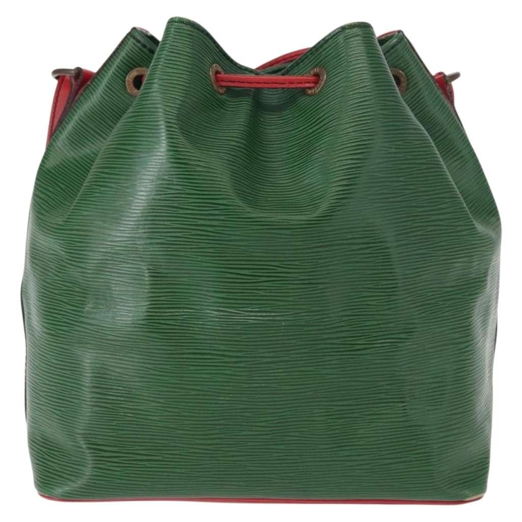 Louis Vuitton Bicolor Petit Noe Handbag Green Leather Good condition - Back View