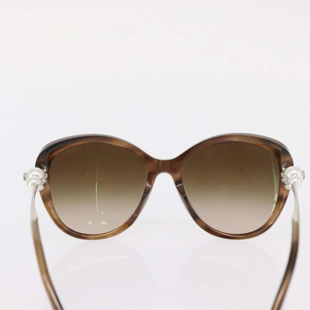 Chanel Logo CC Sunglasses Brown Plastic Good condition - Back View