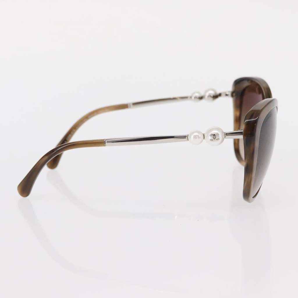 Chanel Logo CC Sunglasses Brown Plastic Good condition - Inside View