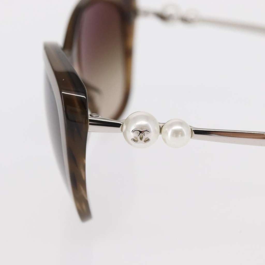 Chanel Logo CC Sunglasses Brown Plastic Good condition - Box View