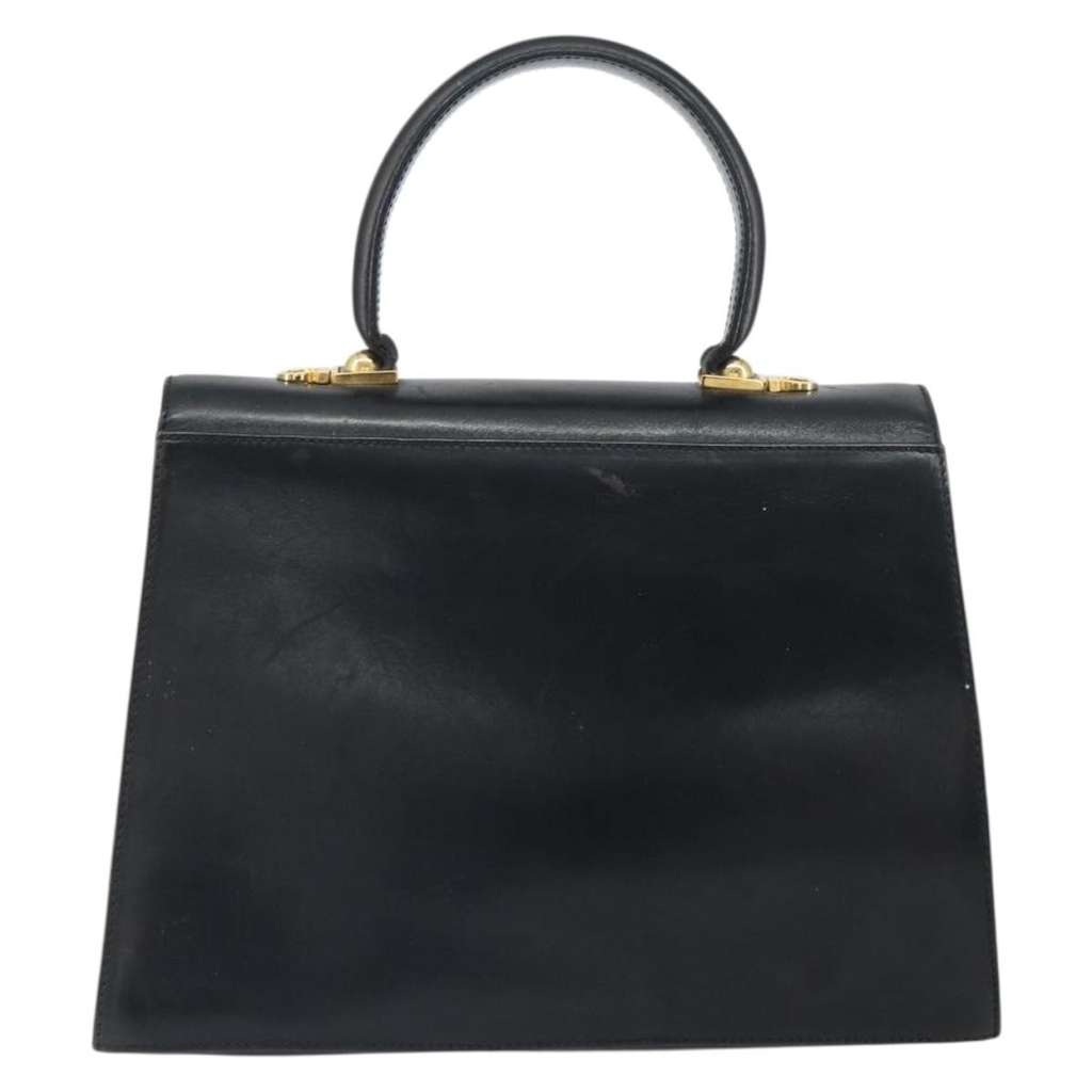 Salvatore Ferragamo Convertible Top Handle Bag Black Leather Good condition - Back View
