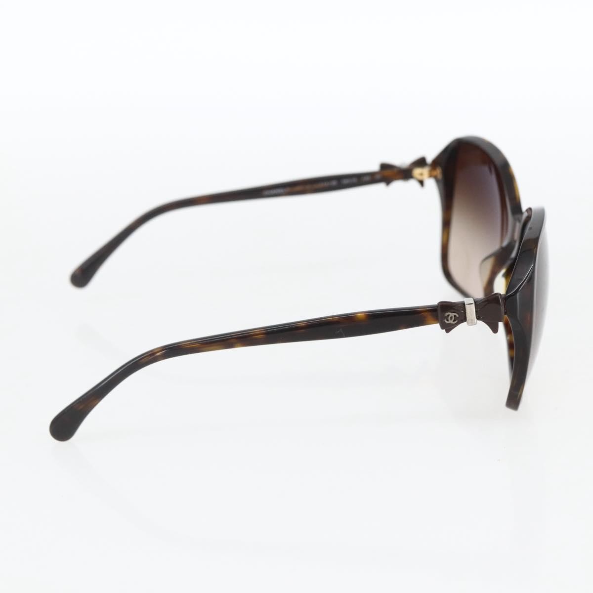 Chanel Logo CC Sunglasses Brown Plastic Good condition - Inside View