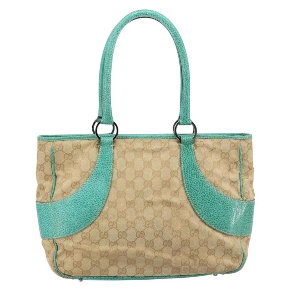 Gucci Vintage Ring Tote Beige Canvas Fair condition - Back View