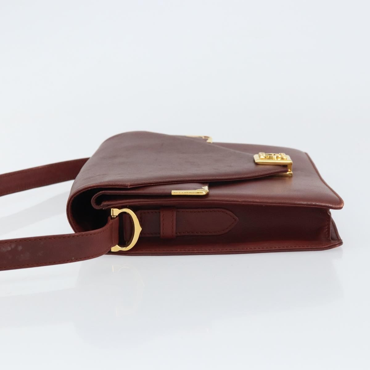 Cartier Must de Cartier Shoulder Bag Burgundy Leather Good condition - Model View