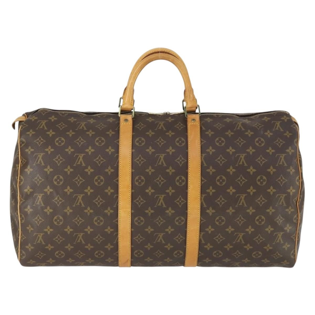 Louis Vuitton Keepall Bag Brown Canvas Fair condition - Back View