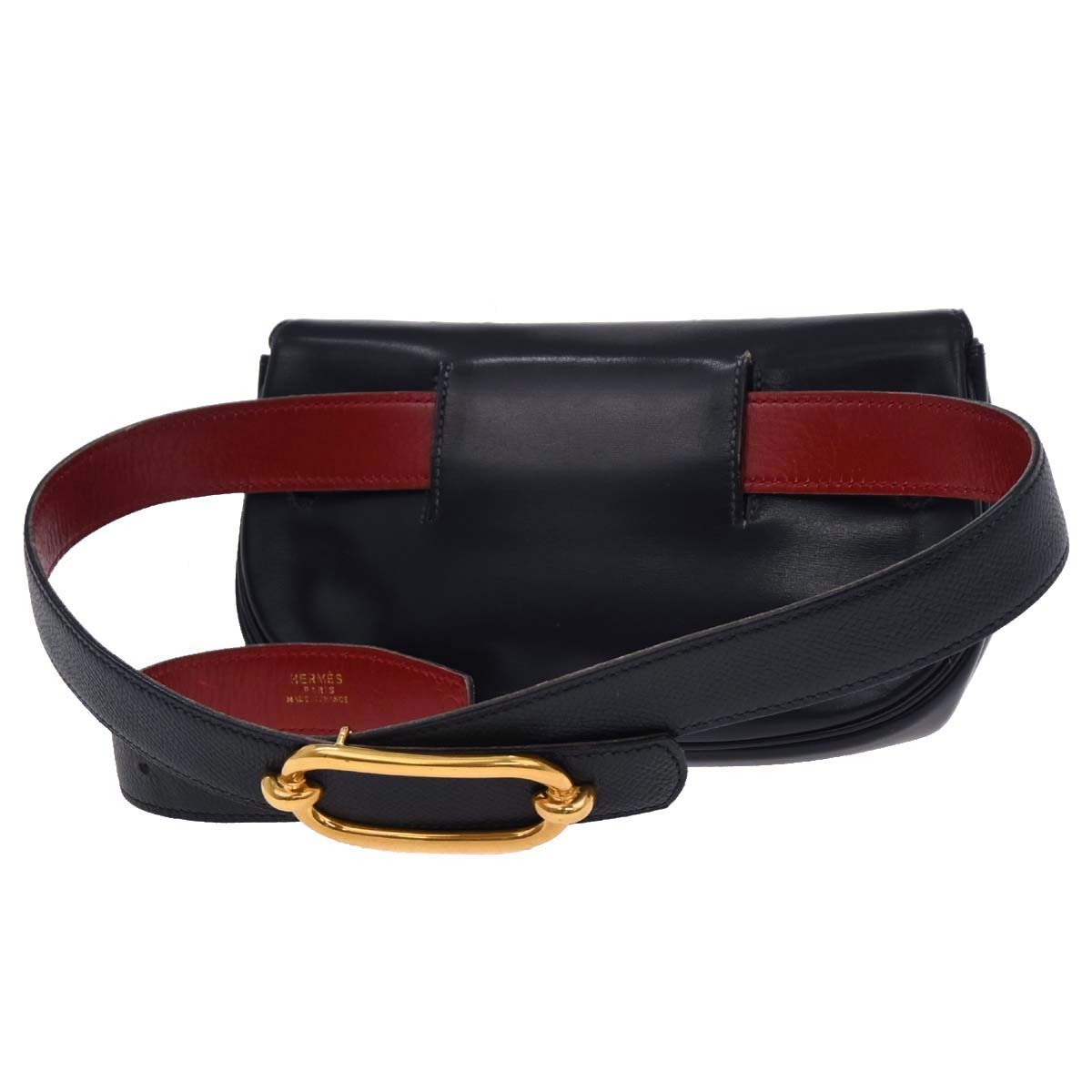 Hermès Kelly Moove Bag Navy Leather Good condition - Back View