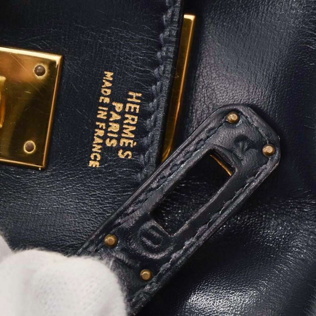 Hermès Kelly Moove Bag Navy Leather Good condition - Model View