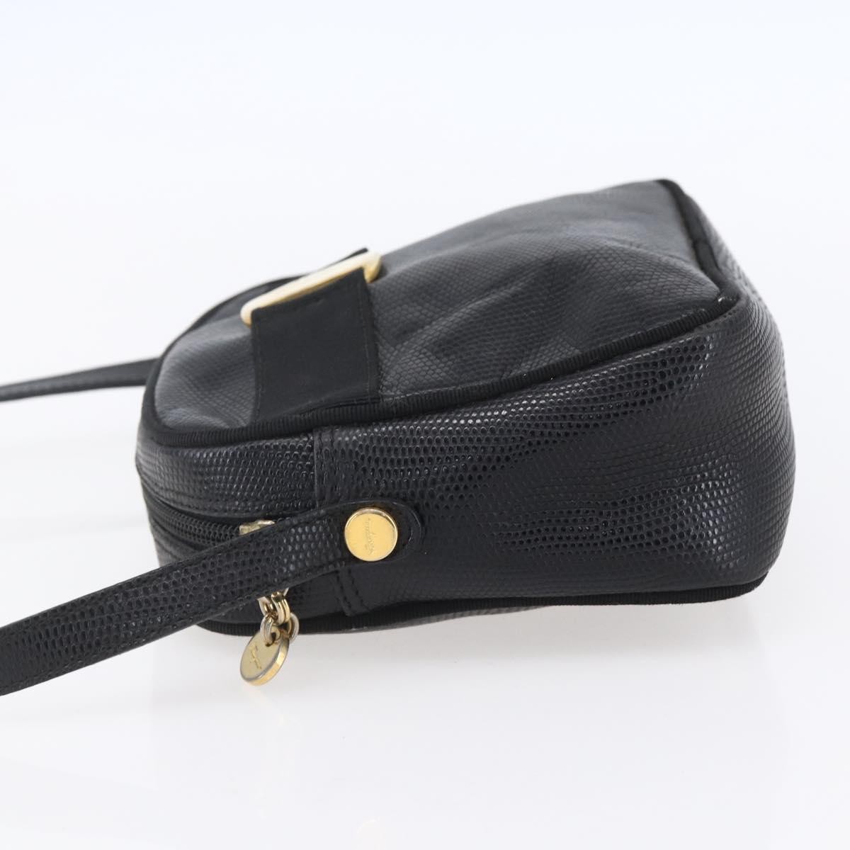Salvatore Ferragamo Vara Bow camera Shoulder Bag Black Leather Good condition - Inside View