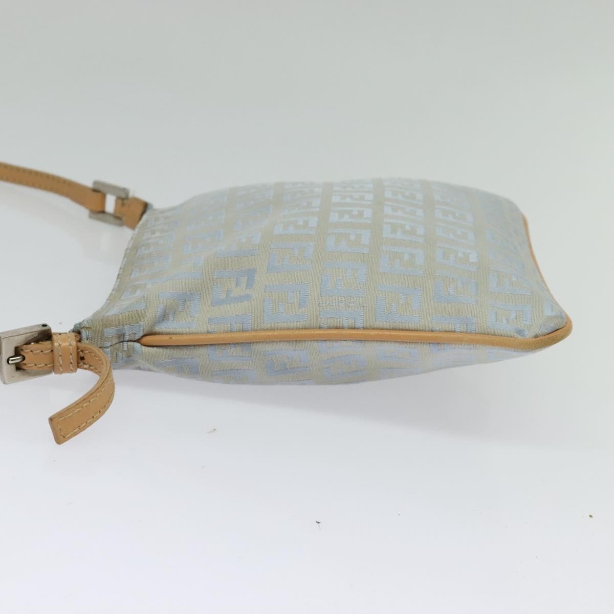 Fendi Vintage Flat Crossbody Bag Blue Canvas Good condition - Inside View