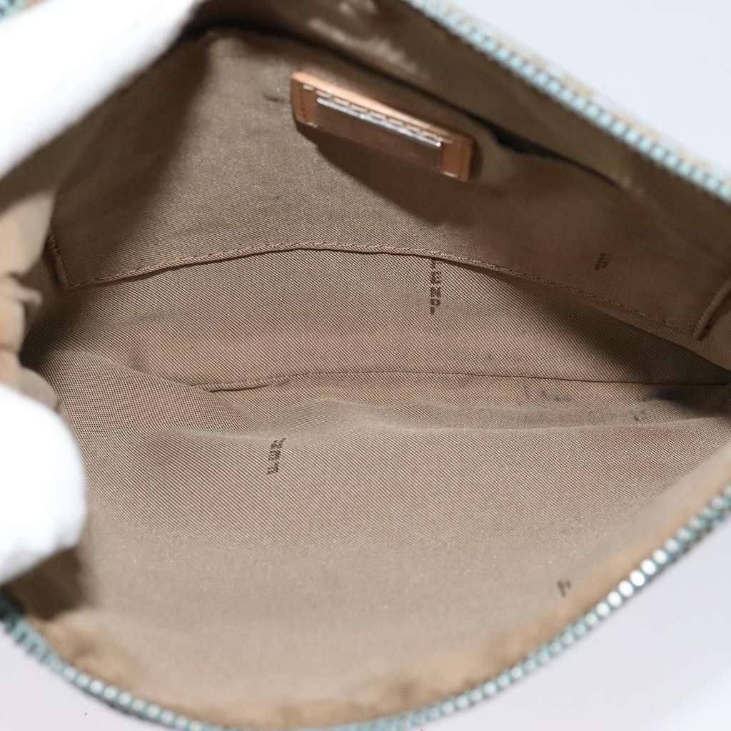 Fendi Vintage Flat Crossbody Bag Blue Canvas Good condition - Box View