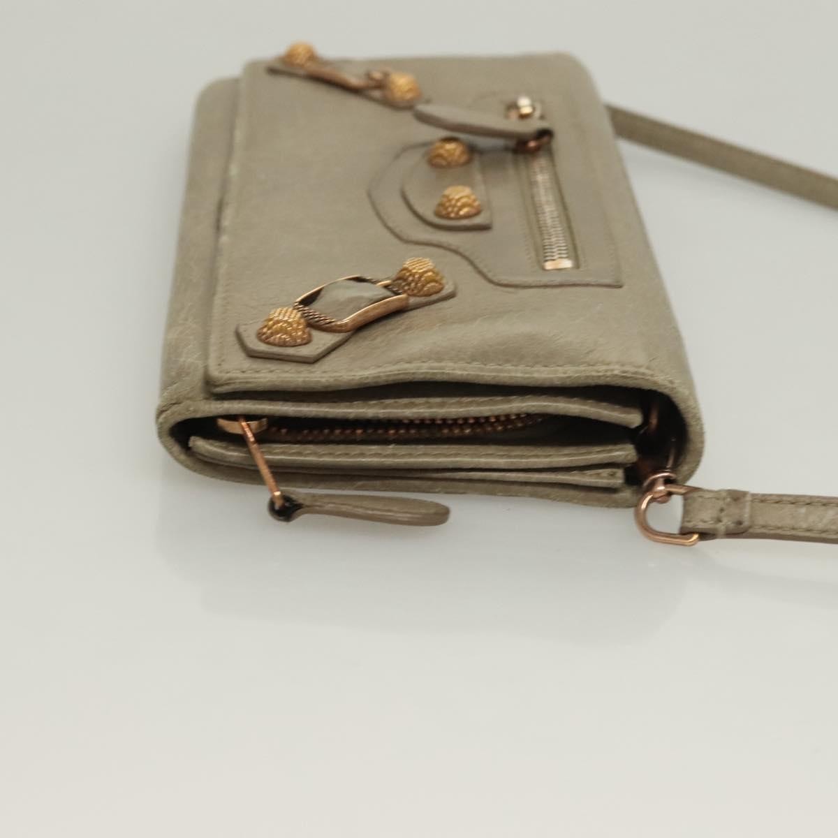 Balenciaga Giant Money Flap Wallet Beige Leather Good condition - Inside View