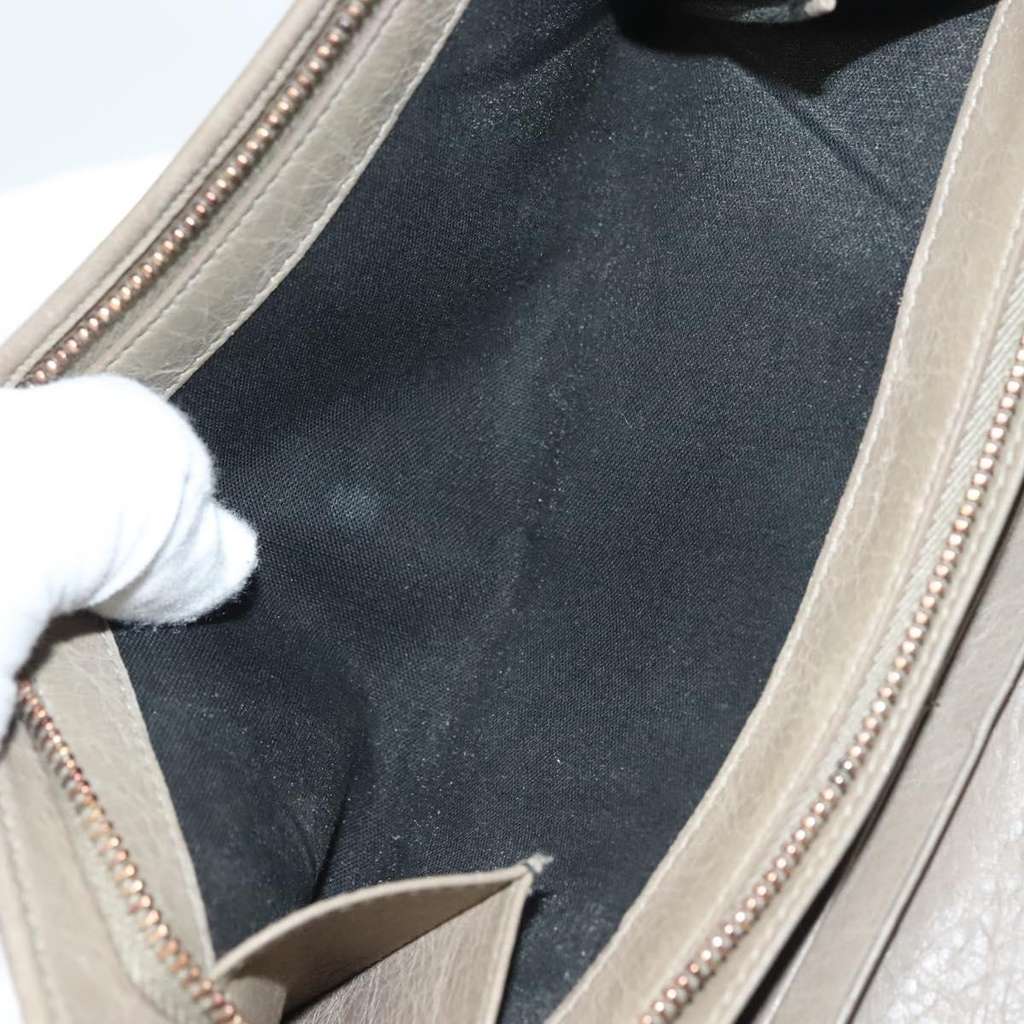 Balenciaga Giant Money Flap Wallet Beige Leather Good condition - Box View