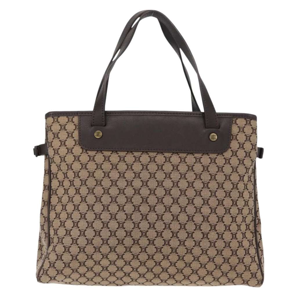 Celine Vintage Macadam Handbag Beige Canvas Good condition - Back View