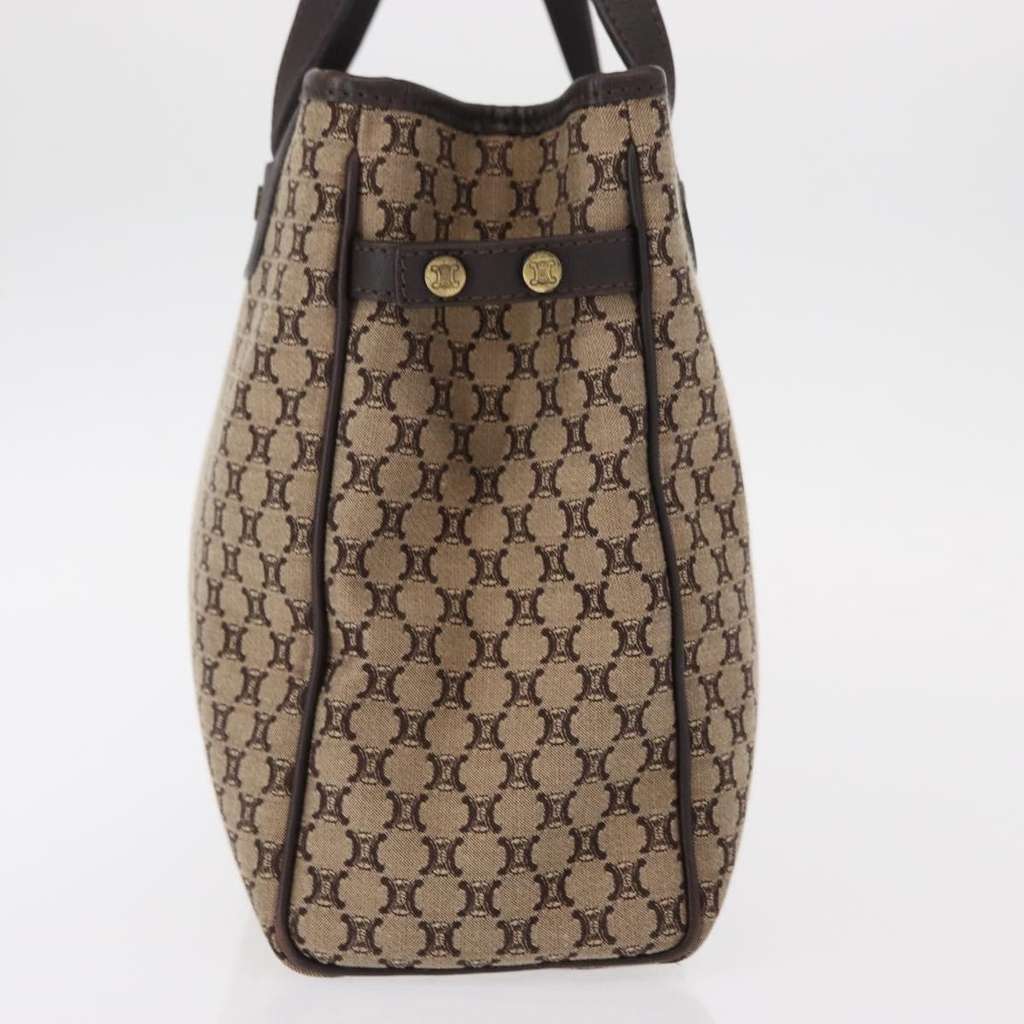 Celine Vintage Macadam Handbag Beige Canvas Good condition - Model View