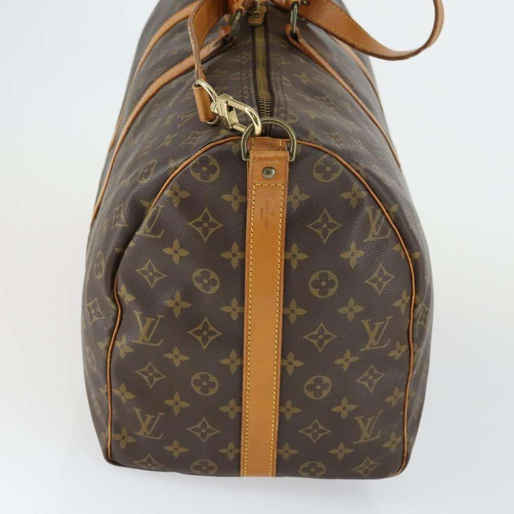 Louis Vuitton Keepall Bandouliere Bag Brown Canvas Good condition - Model View