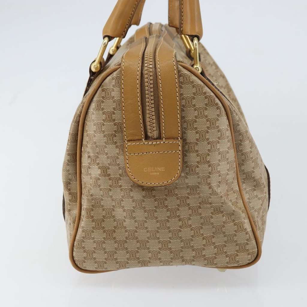 Celine Vintage Macadam Handbag Beige Canvas Good condition - Model View