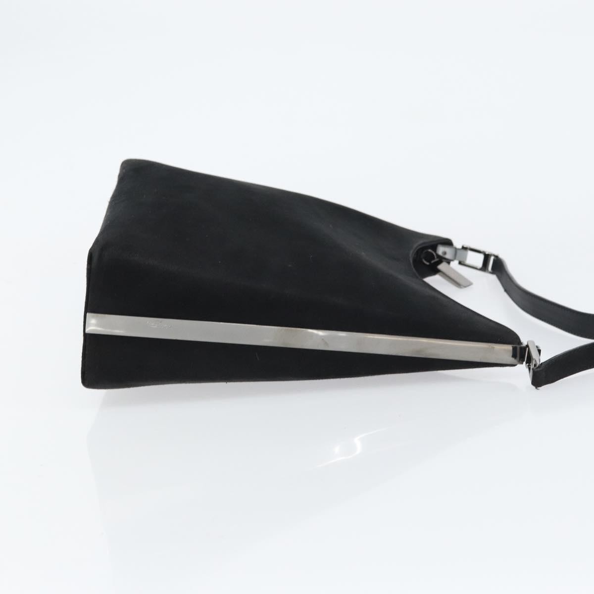 Salvatore Ferragamo Vintage Shoulder Bag Black Suede Good condition - Inside View