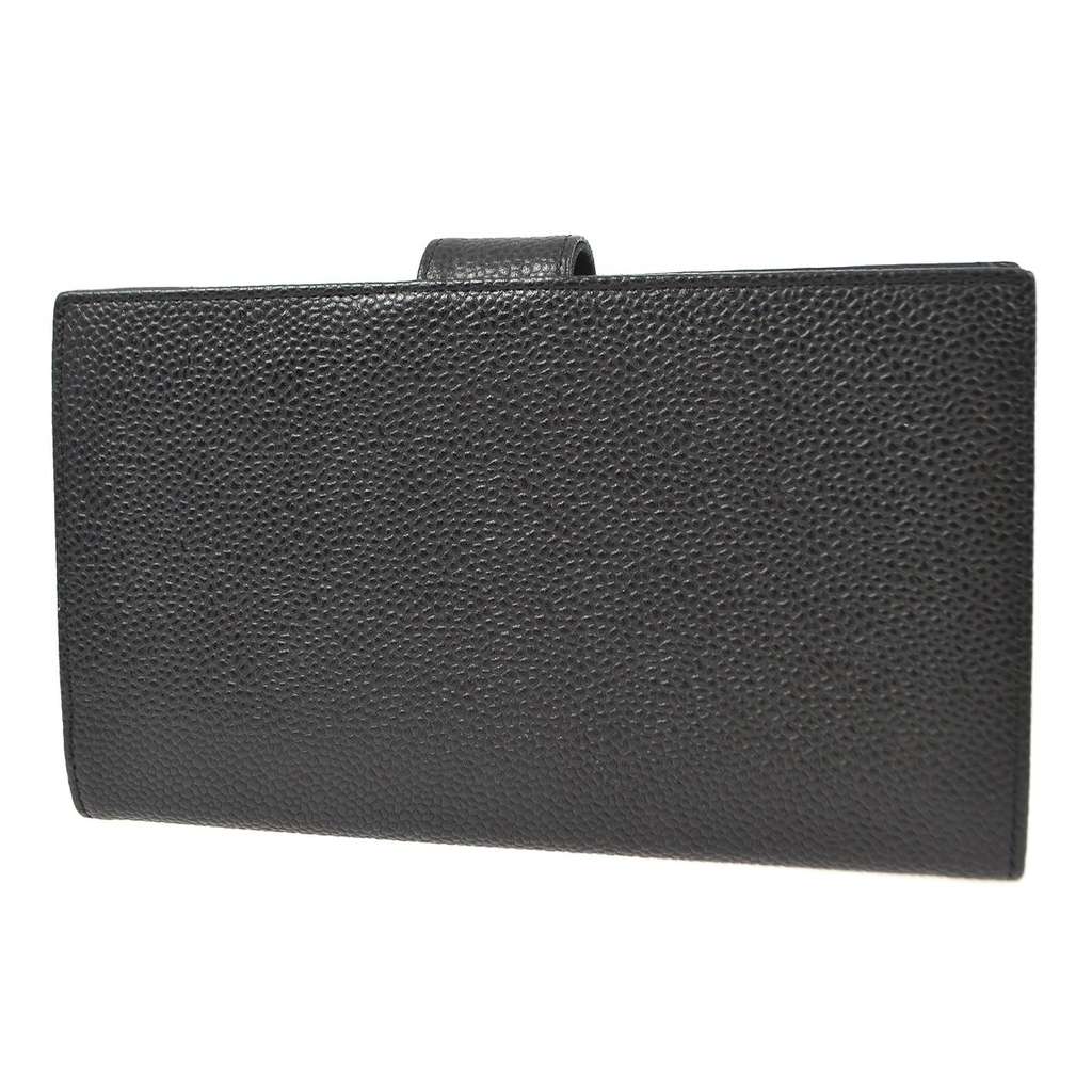 Chanel Timeless CC French Wallet Black Leather Good condition - Back View