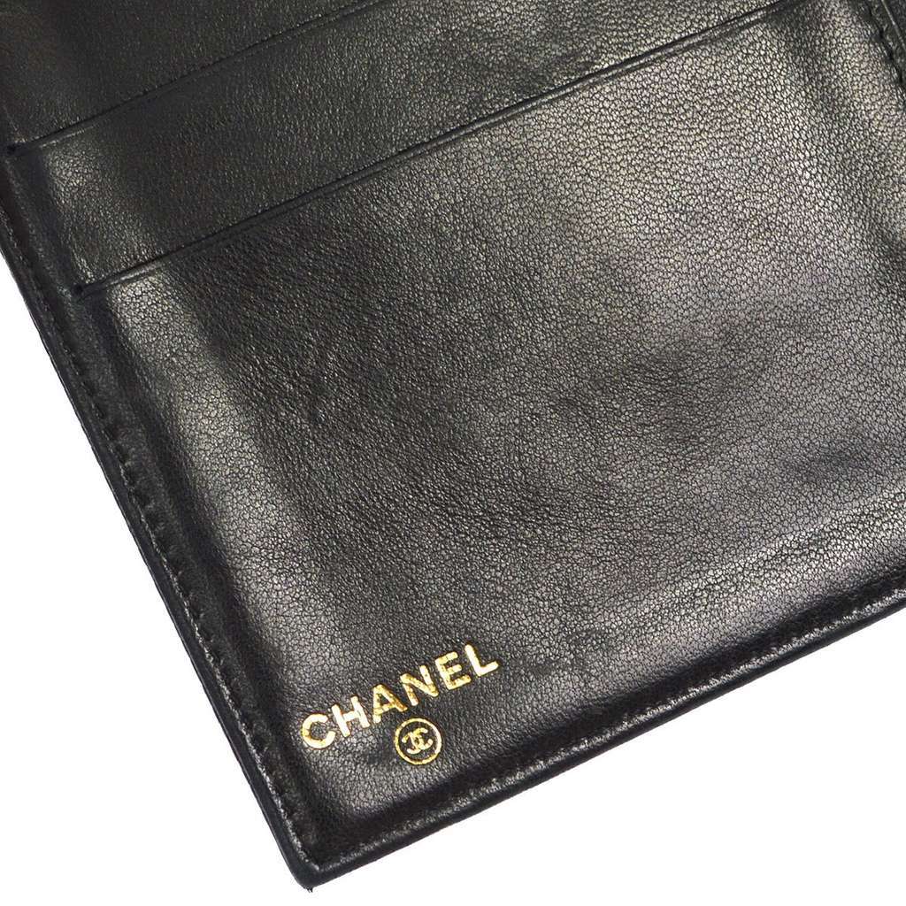 Chanel Timeless CC French Wallet Black Leather Good condition - Box View