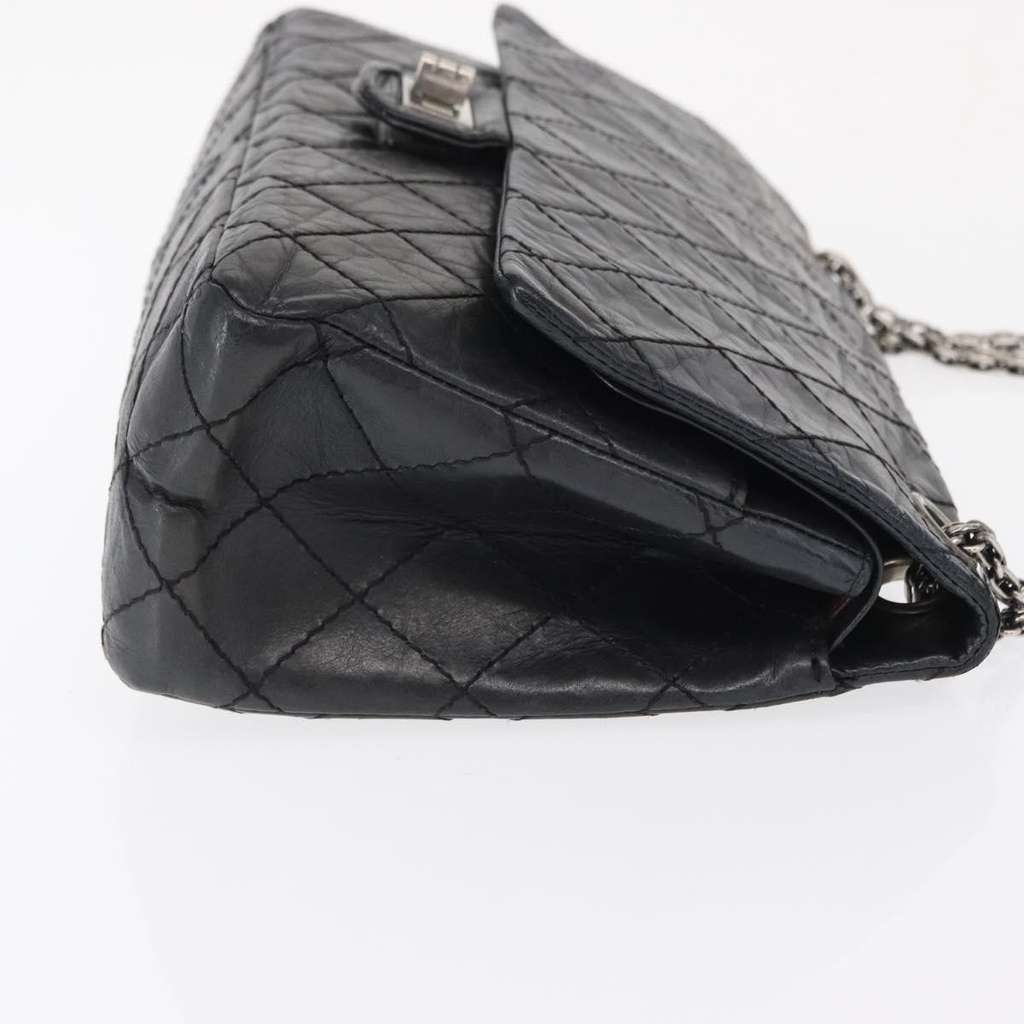 Chanel Reissue 2.55 Flap Bag Black Leather Good condition - Inside View