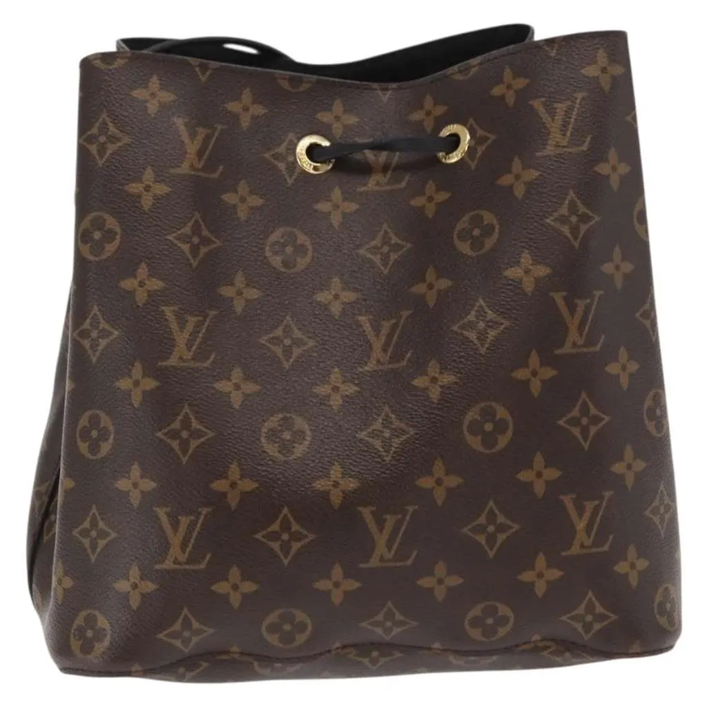 Louis Vuitton NeoNoe Handbag Black Canvas Fair - Back View