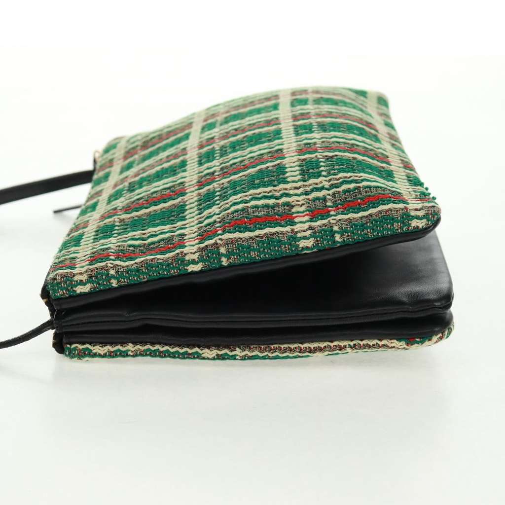 Celine Trio Crossbody Bag Green Tweed Good condition - Inside View