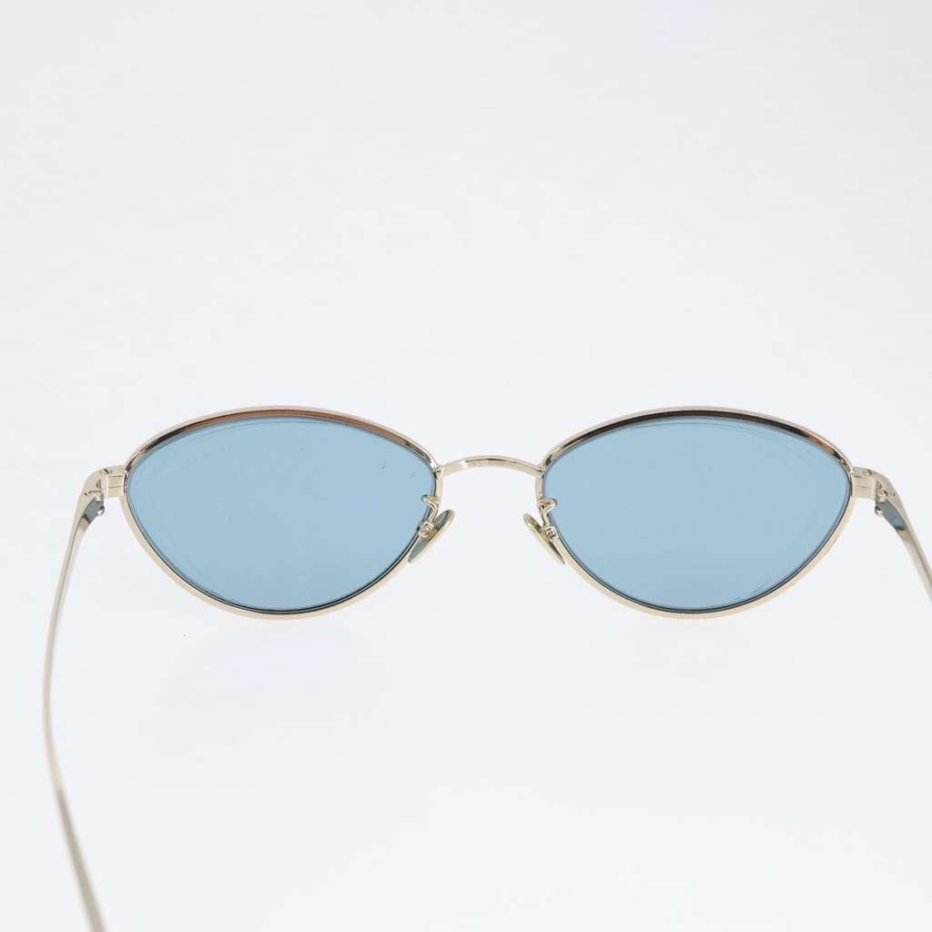 Chanel Logo CC Sunglasses Blue Metal Good condition - Back View